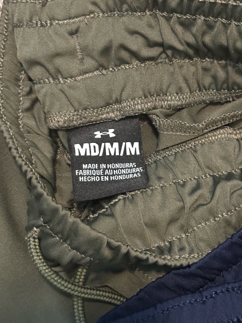 Under Armour Kids Joggers in Olive Green & Navy - Picture 2 of 3